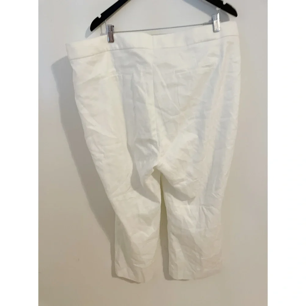 NWT J Crew Hayden Linen Kickout Crop White 20 - Picture 4 of 7
